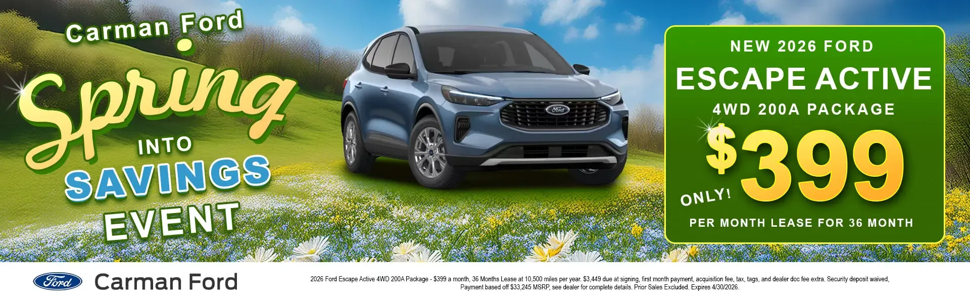 New 2026 Ford Escape Special